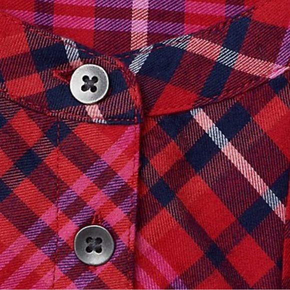 Like New Denim & Co. Plaid Tunic Blouse - Picture 9 of 12